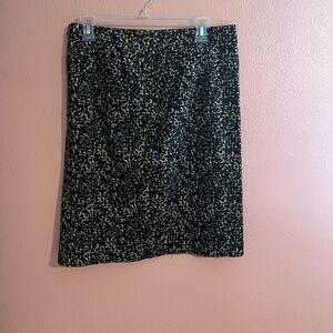 Ann Taylor Black and Cream Pencil Skirt